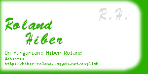 roland hiber business card